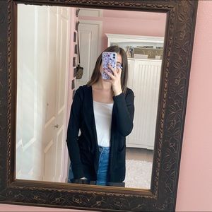 Mudd Black Cardigan with Hood